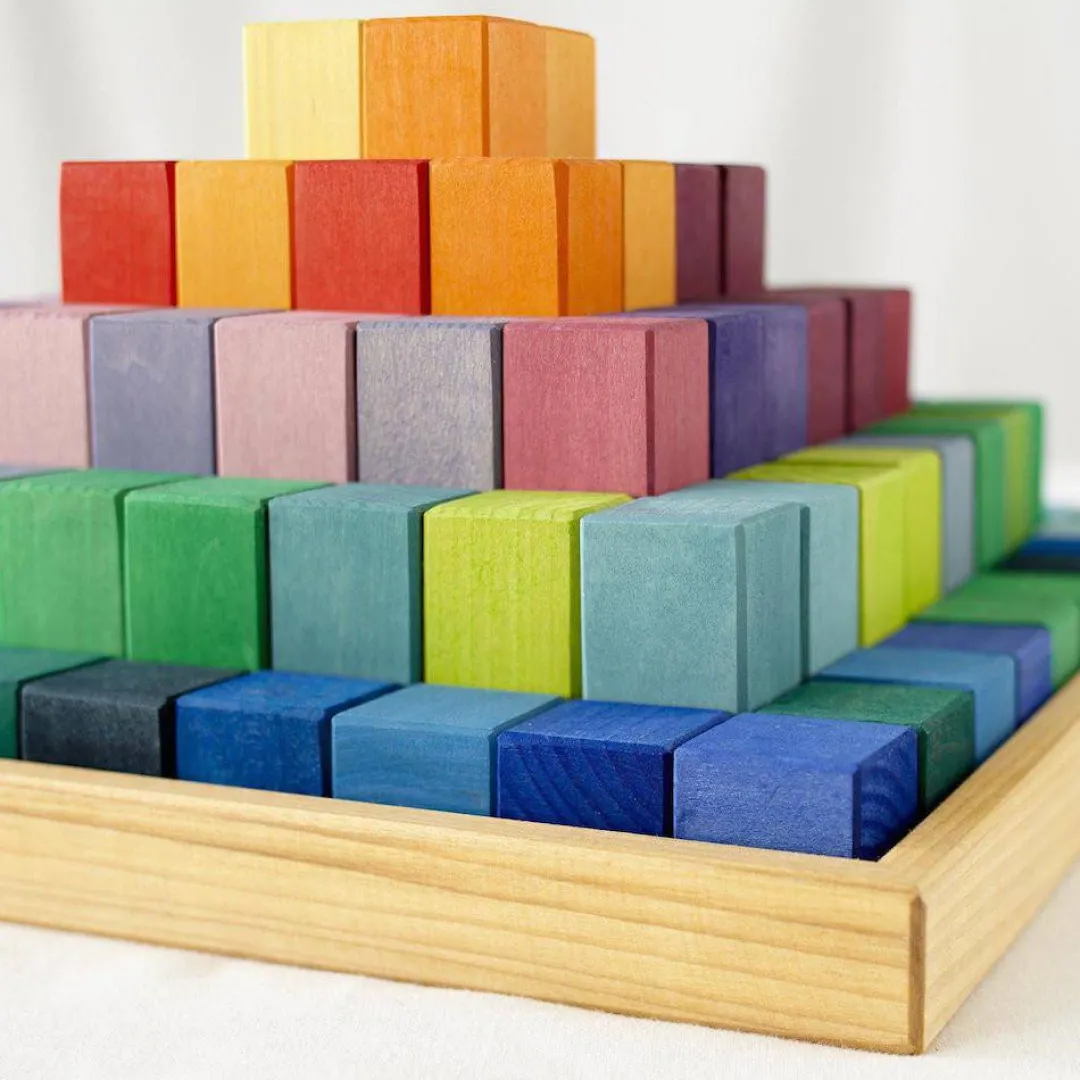 Grimm's Spiel u0026 Holz Marble & Ball Runs|Wooden Toys < Large Stepped Pyramid Wooden Math Blocks