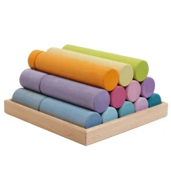 Grimm's Spiel u0026 Holz Marble & Ball Runs|Wooden Toys < Large Wooden Building Rollers - Assorted Colors