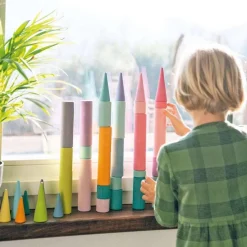 Grimm's Spiel u0026 Holz Marble & Ball Runs|Wooden Toys < Large Wooden Building Rollers - Assorted Colors