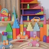 Grimm's Spiel u0026 Holz 12-24 Months|2 Years < Large Wooden Convertible Car - Blue