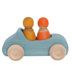 Grimm's Spiel u0026 Holz 12-24 Months|2 Years < Large Wooden Convertible Car - Blue