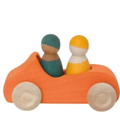 Grimm's Spiel u0026 Holz 12-24 Months|2 Years < Large Wooden Convertible Car - Orange