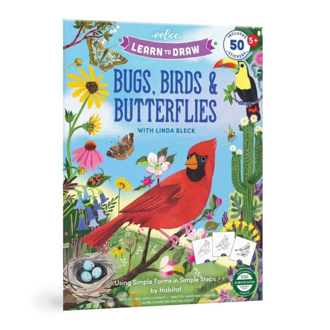 eeBoo Books|5 Years < Learn to Draw Bugs, Birds, & Butterflies