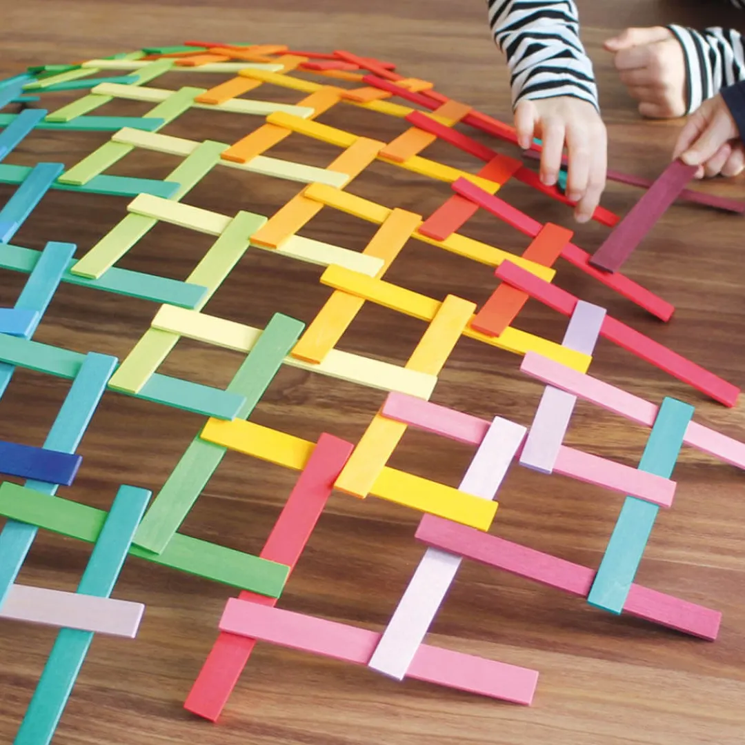 Grimm's Spiel u0026 Holz Wooden Toys|4 Years < Leonardo Building Sticks - Da Vinci's Bridge