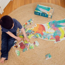Djeco 6 Years|5 Years < Leon the Dragon 58 Piece Giant Floor Jigsaw Puzzle