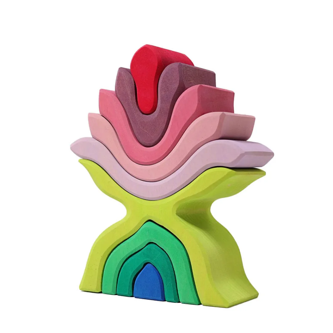 Grimm's Spiel u0026 Holz 12-24 Months|Wooden Toys < Little Flower Nesting Blocks
