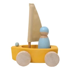 Grimm's Spiel u0026 Holz 4 Years|3 Years < Little Land Yacht - Wooden Toy Sailboat
