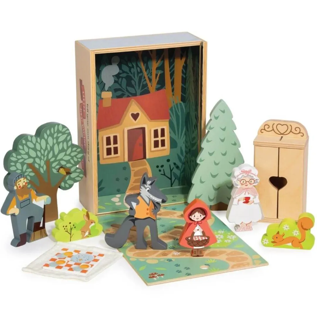 Tender Leaf Toys Dollhouses|Wooden Toys < Little Red Riding Hood Wooden Story Box