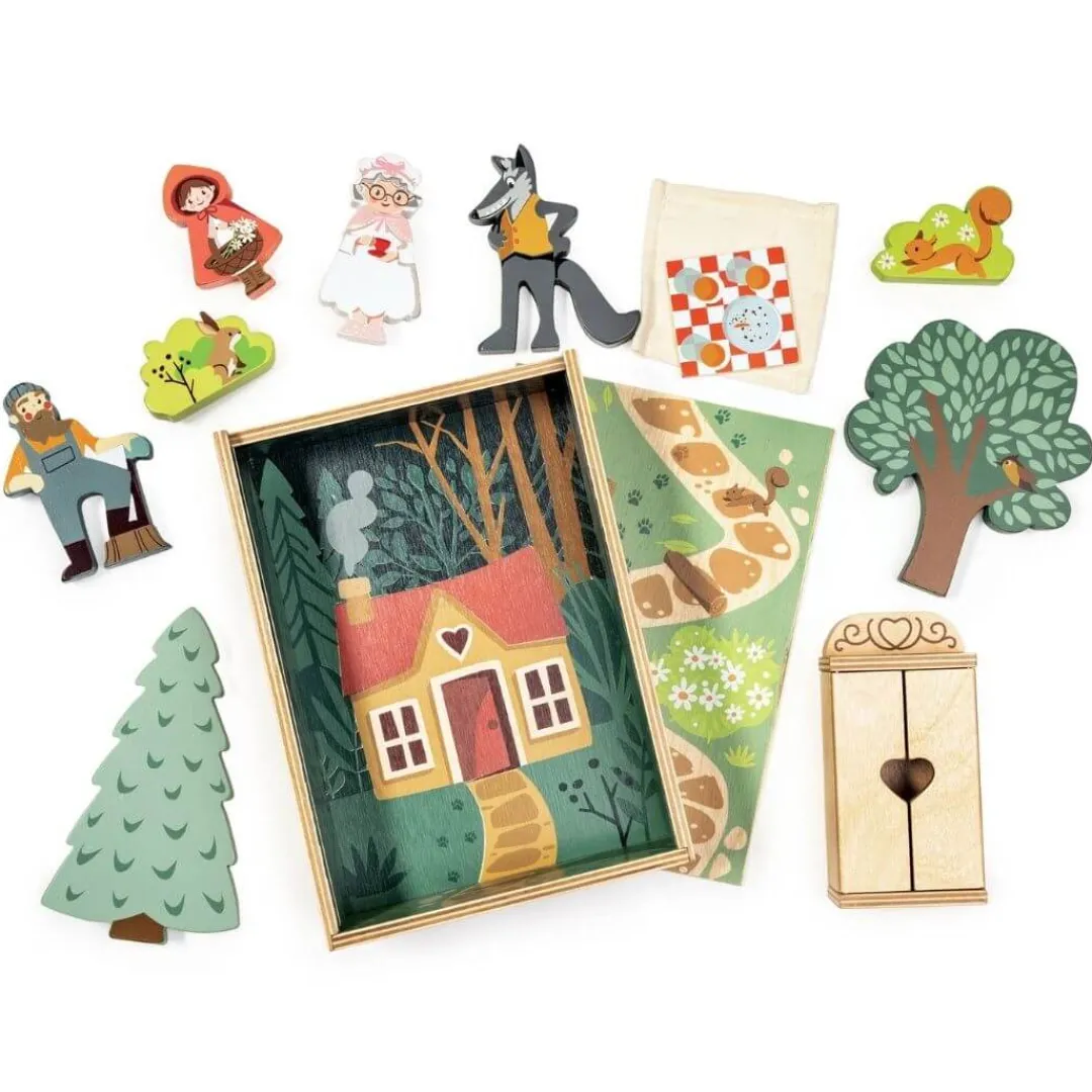 Tender Leaf Toys Dollhouses|Wooden Toys < Little Red Riding Hood Wooden Story Box