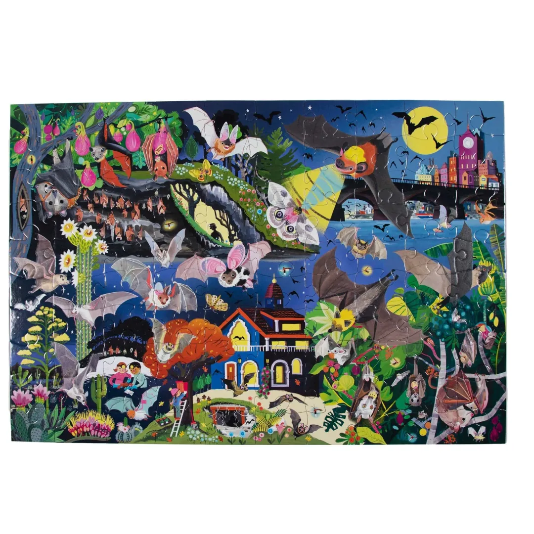 eeBoo Stem Toys|Stem Toys < Love of Bats 100 Piece Jigsaw Floor Puzzle