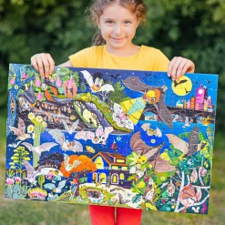 eeBoo Stem Toys|Stem Toys < Love of Bats 100 Piece Jigsaw Floor Puzzle