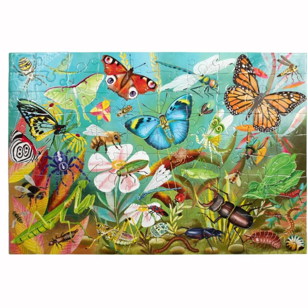 eeBoo Puzzles|5 Years < Love of Bugs 100 Piece Jigsaw Puzzle