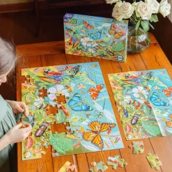 eeBoo Puzzles|5 Years < Love of Bugs 100 Piece Jigsaw Puzzle