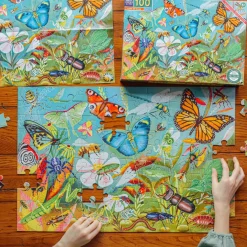 eeBoo Puzzles|5 Years < Love of Bugs 100 Piece Jigsaw Puzzle