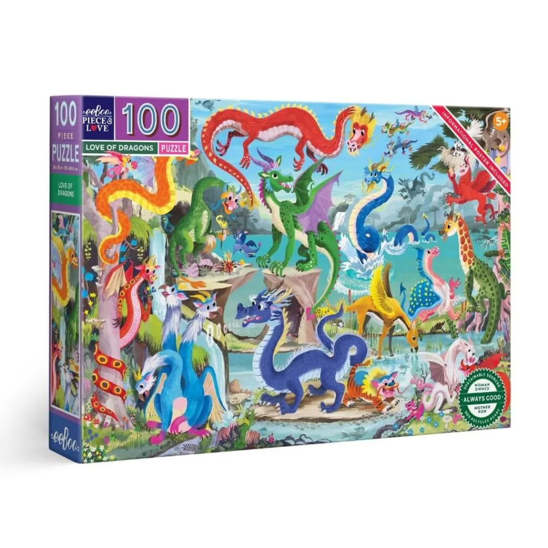 eeBoo 6 Years|5 Years < Love of Dragons Jigsaw Puzzle