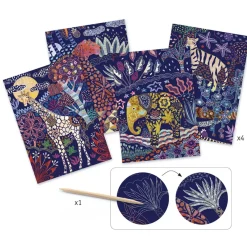 Djeco Other Crafts|7+ Years < Lush Nature Scratch Cards