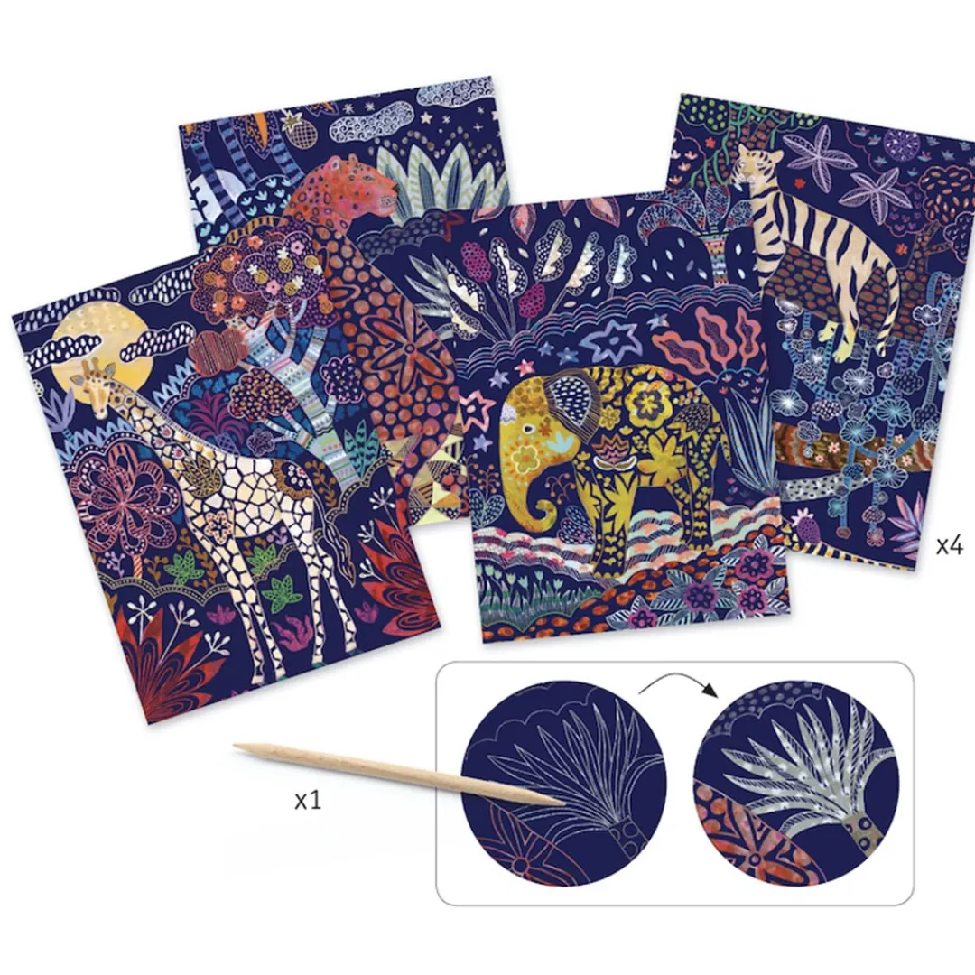 Djeco Other Crafts|7+ Years < Lush Nature Scratch Cards