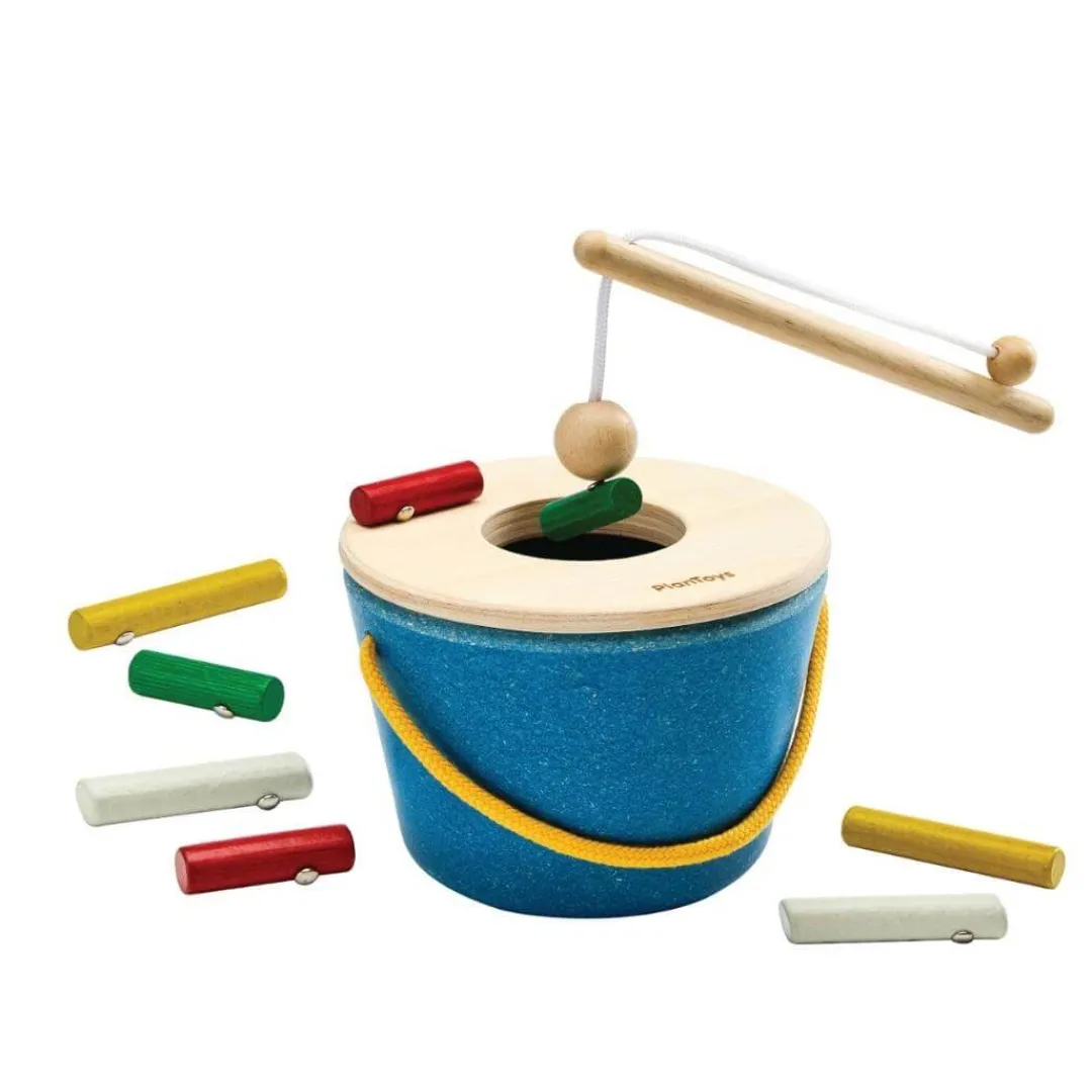PlanToys Wooden Toys|Early Learning < Magnetic Fishing Game Set