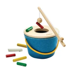 PlanToys Wooden Toys|Early Learning < Magnetic Fishing Game Set