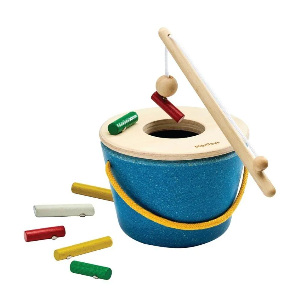 PlanToys Wooden Toys|Early Learning < Magnetic Fishing Game Set