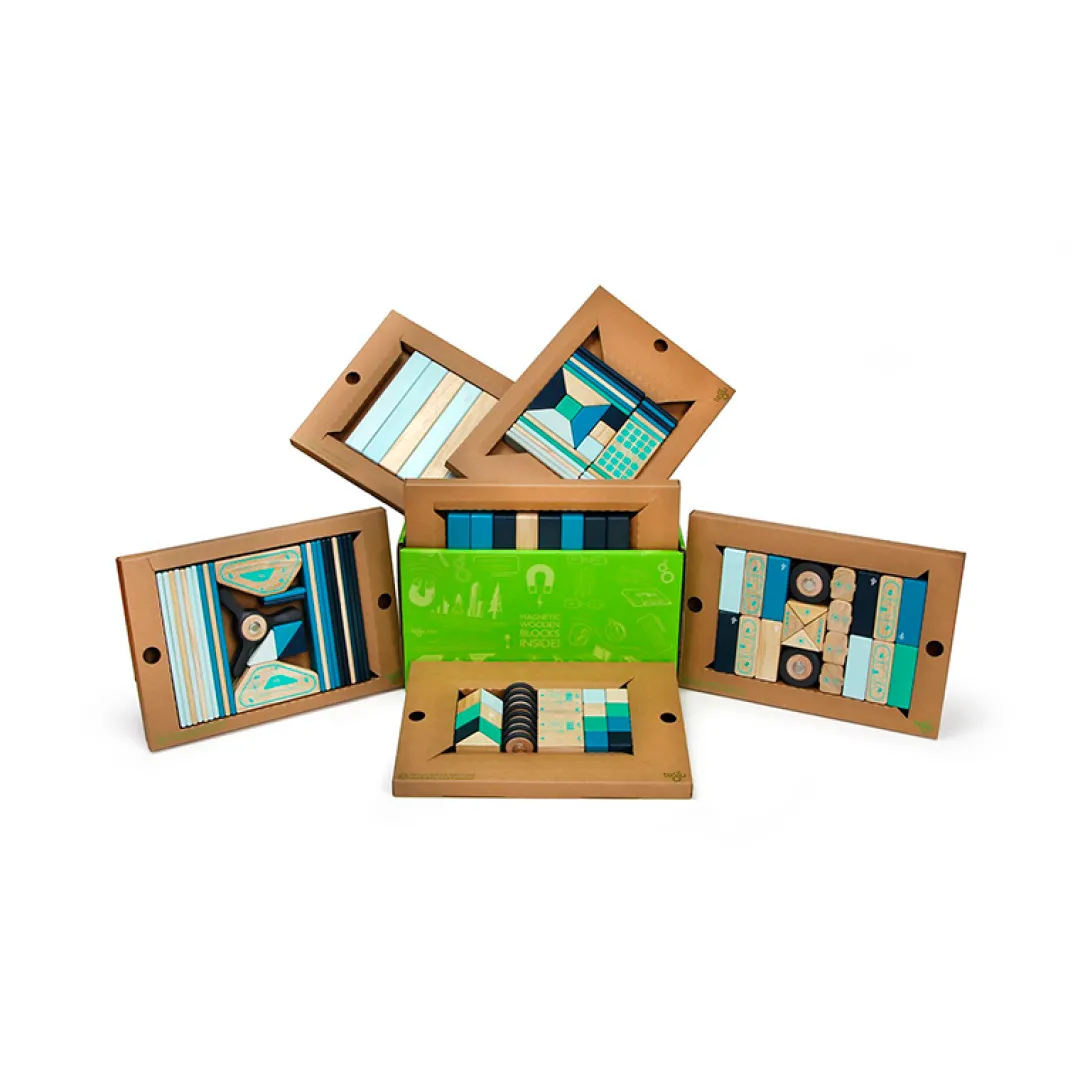 Tegu 12-24 Months|Wooden Toys < Magnetic Wooden Blocks Classroom Kit - 130 Piece Kit
