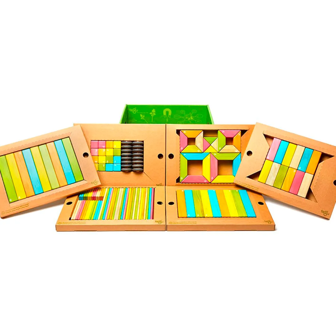 Tegu 12-24 Months|Wooden Toys < Magnetic Wooden Blocks Classroom Kit - 130 Piece Kit
