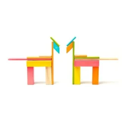 Tegu 12-24 Months|Wooden Toys < Magnetic Wooden Blocks - 24 Piece Set Tints