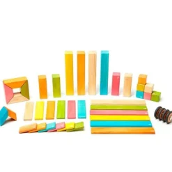 Tegu 12-24 Months|Wooden Toys < Magnetic Wooden Blocks - 42 Piece Set Tints