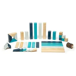Tegu 12-24 Months|Wooden Toys < Magnetic Wooden Blocks - 42 Piece Set Blues