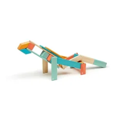 Tegu 12-24 Months|Wooden Toys < Magnetic Wooden Blocks - 24 Piece Set Sunset