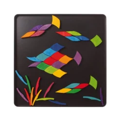 Grimm's Spiel u0026 Holz Wooden Toys|Puzzles < Magnetic Wooden Tile Puzzle - Rainbow Wheel