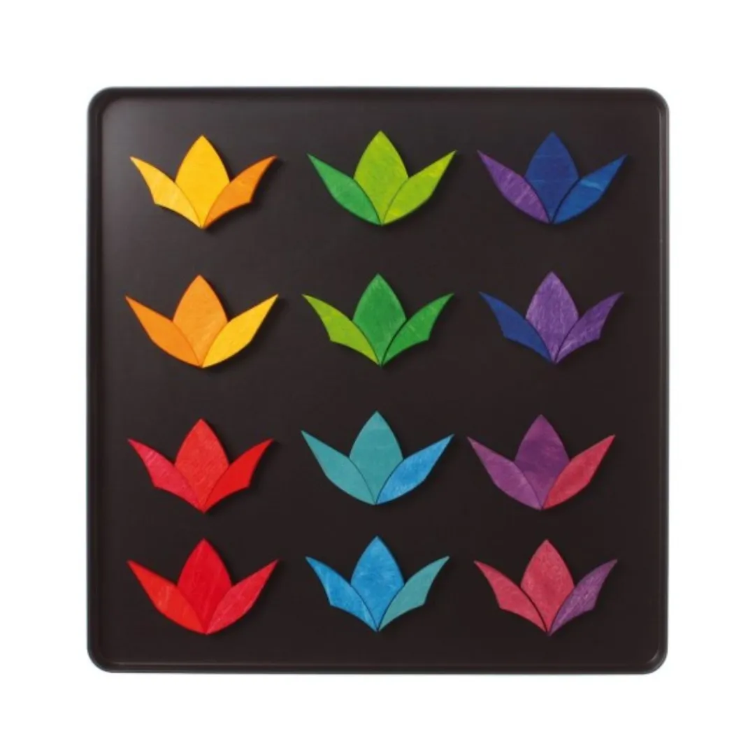 Grimm's Spiel u0026 Holz Wooden Toys|Puzzles < Magnetic Wooden Tile Puzzle - Rainbow Wheel