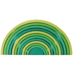 Grimm's Spiel u0026 Holz 12-24 Months|Wooden Toys < Meadow Green Wooden Rainbow Tunnel