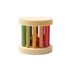 Grimm's Spiel u0026 Holz 12-24 Months|Wooden Toys < Mini Rolling Wheel Rattle