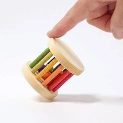 Grimm's Spiel u0026 Holz 12-24 Months|Wooden Toys < Mini Rolling Wheel Rattle