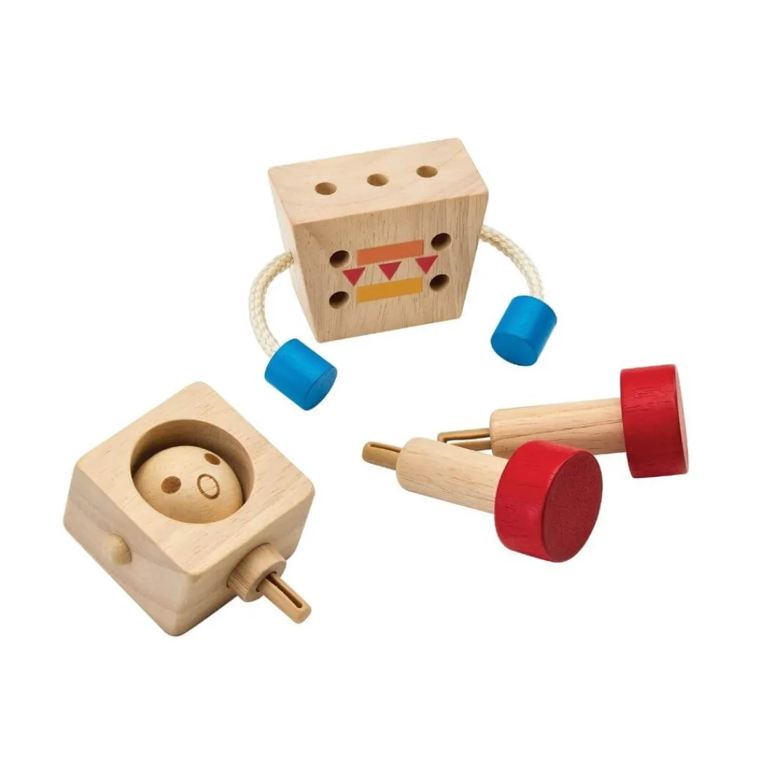 PlanToys Early Learning|Wooden Toys < Moodbot Wooden Robot