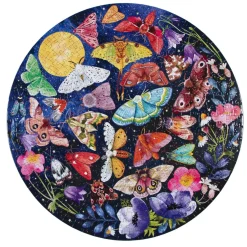 eeBoo Puzzles|5 Years < Moths 500 Piece Round Puzzle