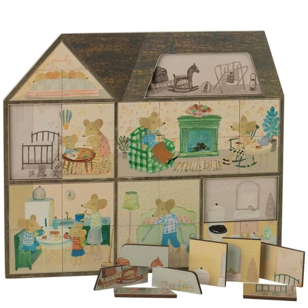 Maileg Maileg Collection|Wooden Toys < Mouse Hole Farmhouse Wooden Puzzle