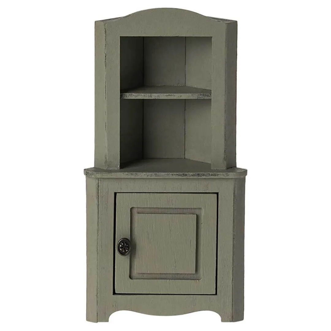 Maileg Maileg Collection|4 Years < Mouse-Sized Corner Cabinet - Light green