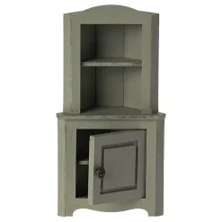 Maileg Maileg Collection|4 Years < Mouse-Sized Corner Cabinet - Light green