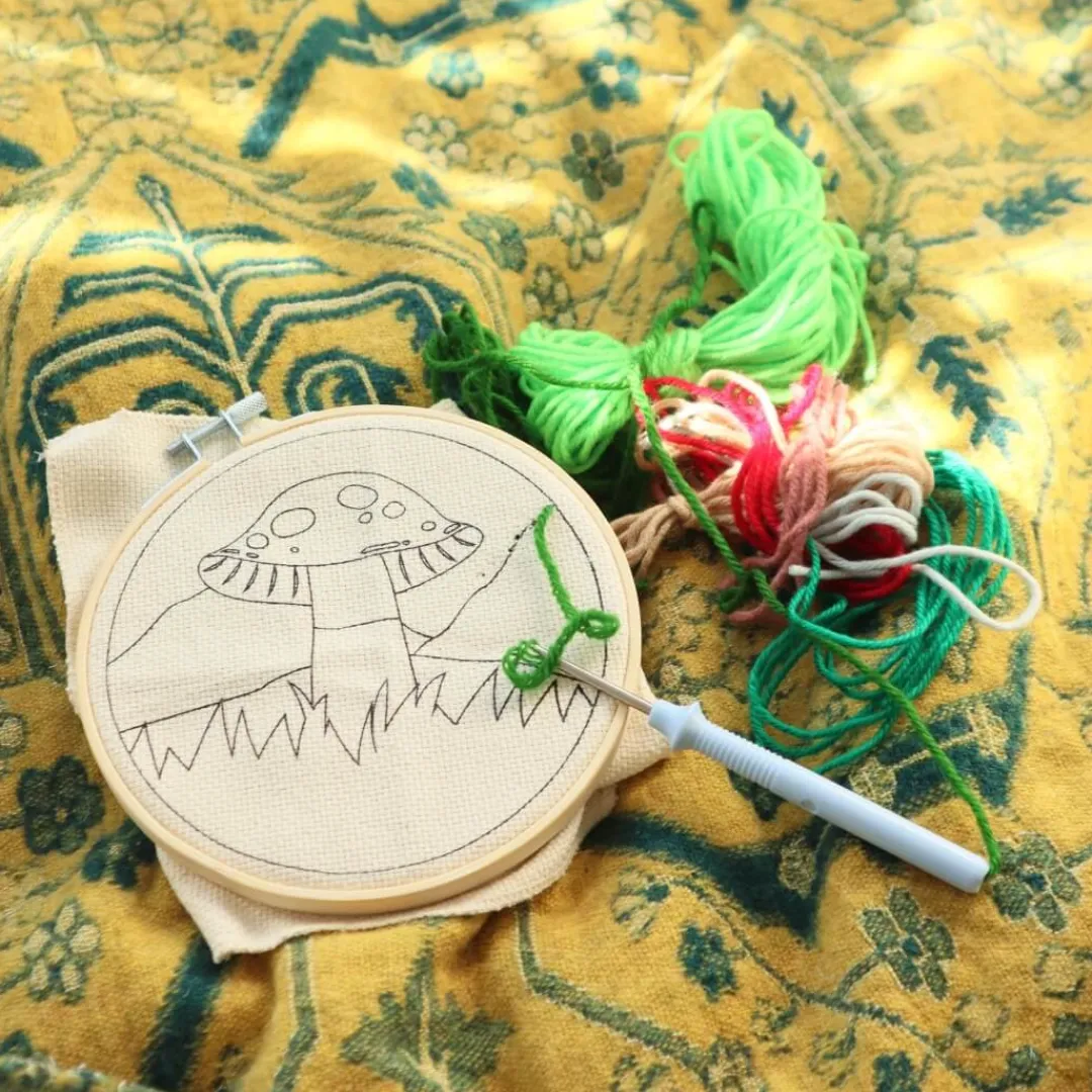 Kikkerland Design Handwork|Waldorf Home < Mushroom Punch Needle Kit