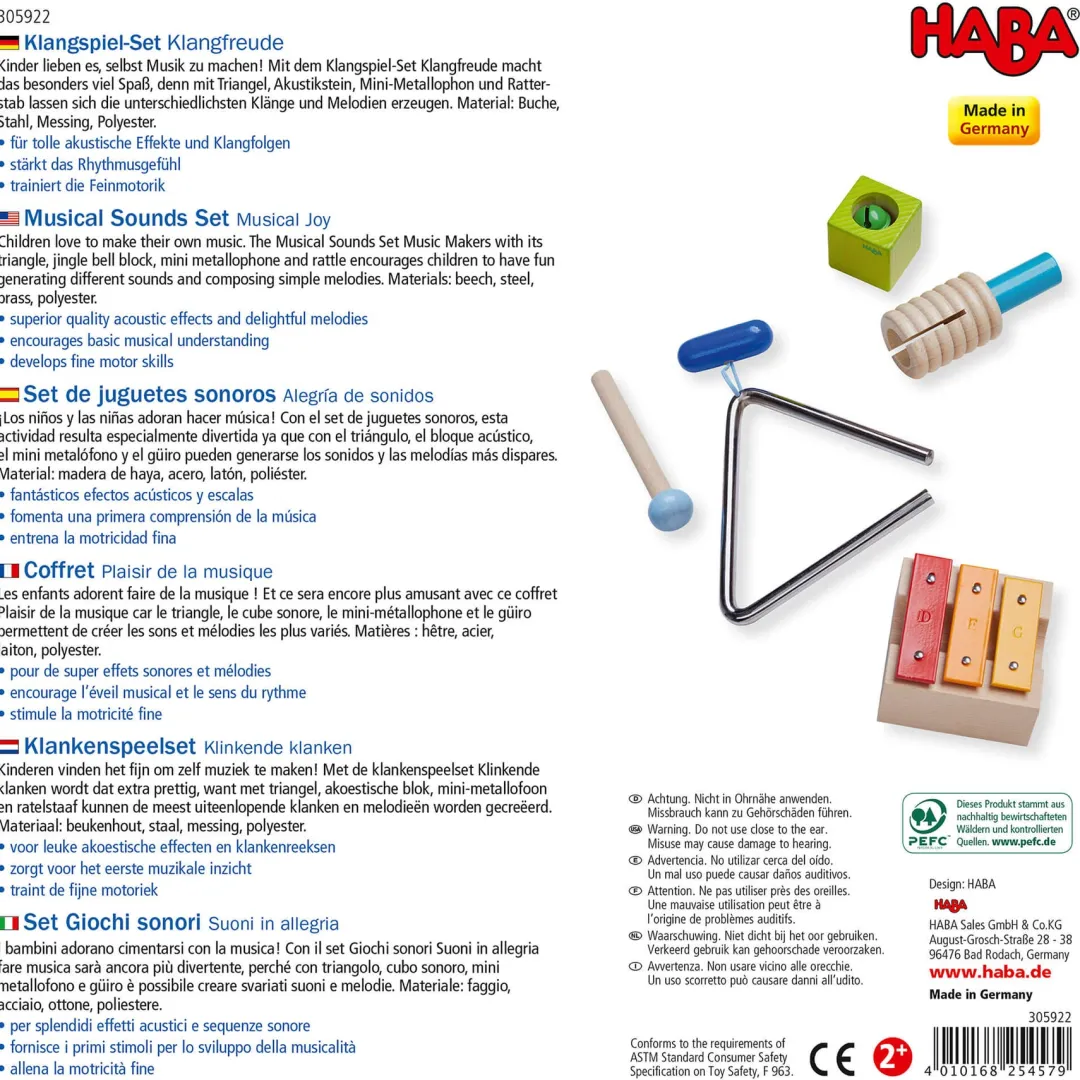 HABA Wooden Toys|4 Years < Musical Sounds, Musical Joy Play Set