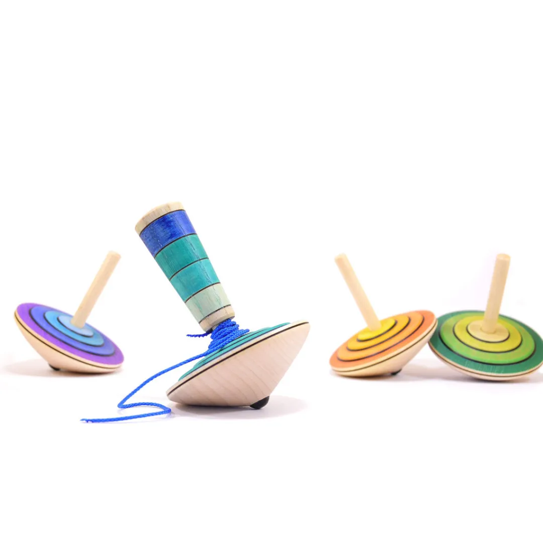 Mader Wooden Toys|4 Years < My First Top with Starter