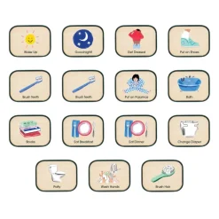 Charmspring 12-24 Months|Early Learning < My Routine Springboard - Morning & Night Wood