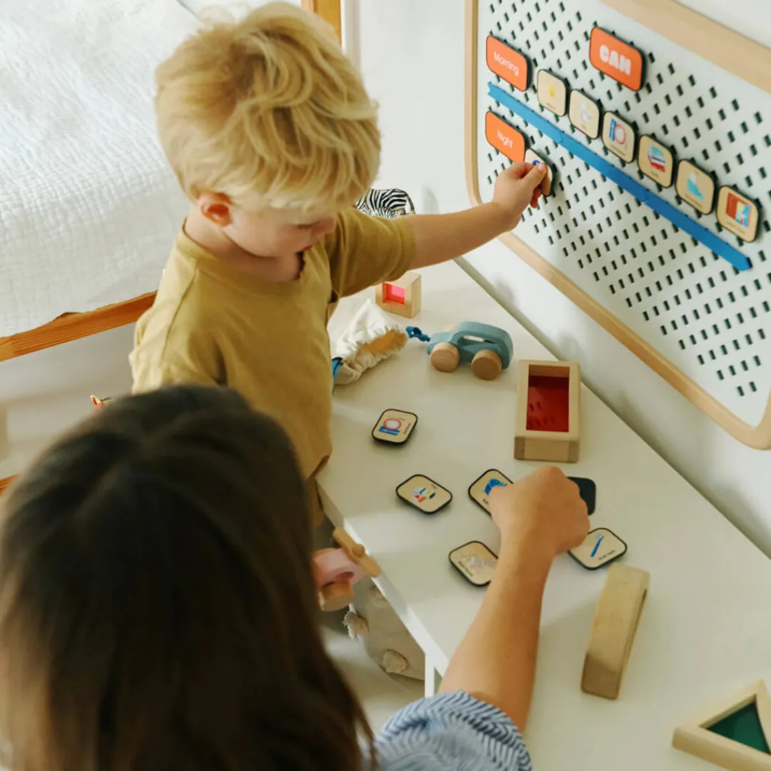 Charmspring 12-24 Months|Early Learning < My Routine Springboard - Morning & Night Wood