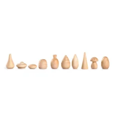 Grapat Wooden Toys|4 Years < Natural Wooden Mandala Pieces- 120 Pieces