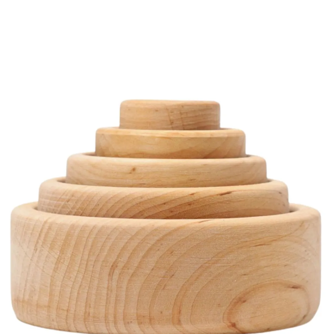 Grimm's Spiel u0026 Holz 12-24 Months|Wooden Toys < Natural Wood Nesting Bowl Set