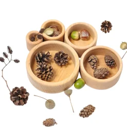 Grimm's Spiel u0026 Holz 12-24 Months|Wooden Toys < Natural Wood Nesting Bowl Set