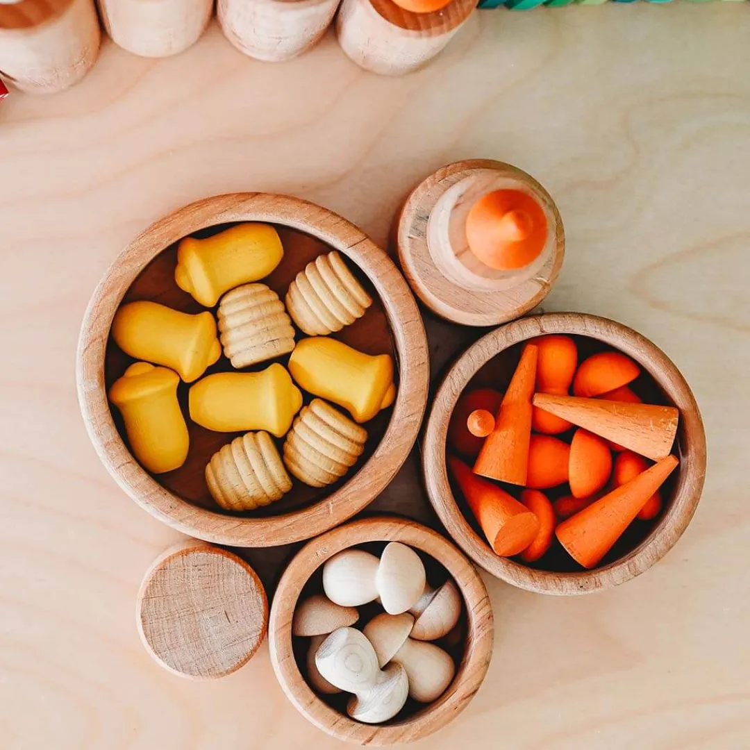 Grimm's Spiel u0026 Holz 12-24 Months|Wooden Toys < Natural Wood Nesting Bowl Set