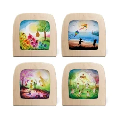 Toverlux Fairies & Gnomes|Summer Nature Table < Night Light Transparency - Vogel Geluk Collection